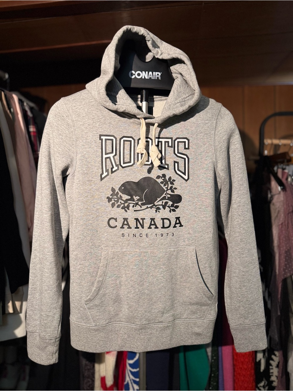 Roots Gray Women’s Zip-Up Hoodie Sweatshirt